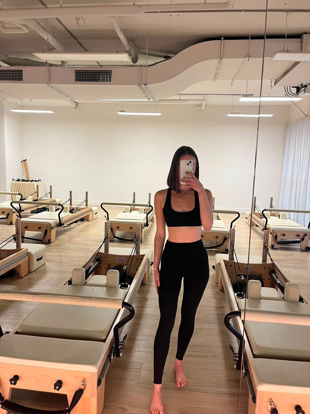 organic cotton gots black pilates outfit australia natural fibre activewear