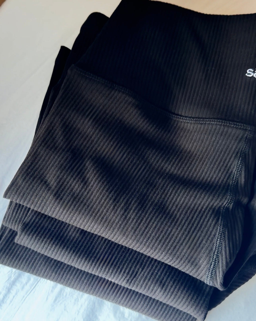 black ribbed organic cotton yoga shorts activewear australia